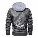 Ligerking - Viking Lugh Celtic and Rune Viking Leather Jacket A35