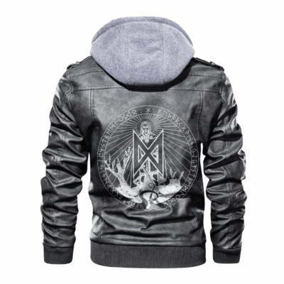 Ligerking - Viking Lugh Celtic and Rune Viking Leather Jacket A35
