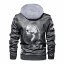 Ligerking - Viking Ragnar Skull Leather Jacket A35