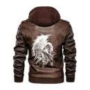 Ligerking - Viking Raven and Letters Leather Jacket A35 Leather Jacket A35