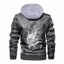 Ligerking - Viking Hugin and Munin & Helm of Awe Leather Jacket A35