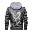 Ligerking - Viking Bear and Wolf Leather Jacket A35