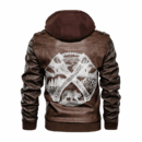 Ligerking - Viking Axes and Bear Leather Jacket A35