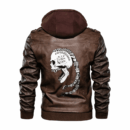 Ligerking - Viking Ragnar Skull Leather Jacket A35