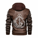 Ligerking - Viking Fenrir and Anchor Viking Leather Jacket A35