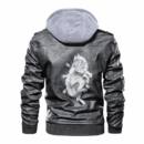 Ligerking - Viking Fenrir Hit By Arrow Leather Jacket A35