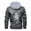 Ligerking - Viking Fenrir Howling Leather Jacket A35