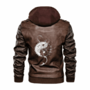 Ligerking - Viking Dragon Yin Yang Leather Jacket A35