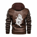 Ligerking - Viking Fenrir Hit By Arrow Leather Jacket A35