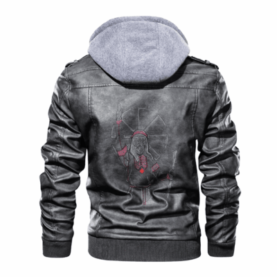 Ligerking - Viking Village Elder and Helm of Awe Leather Jacket A35