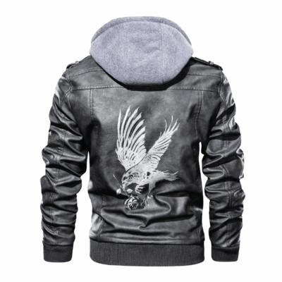 Ligerking - Viking Raven and Rose Leather Jacket A35