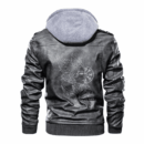 Ligerking - Viking Valkyrie and Vegvisir Leather Jacket A35