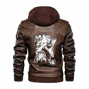 Ligerking - Viking Druid and Skull Leather Jacket A35