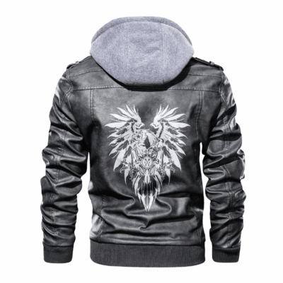 Ligerking - Viking Raven Leather Jacket A35