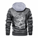 Ligerking - Viking Raven and Arrow Leather Jacket A35