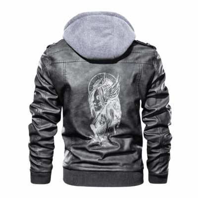 Ligerking - Viking Valkyrie Rune and Axes Leather Jacket A35