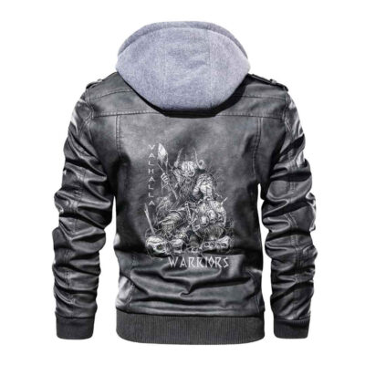 Ligerking - Viking Viking Valhalla Warriors Leather Jacket A35