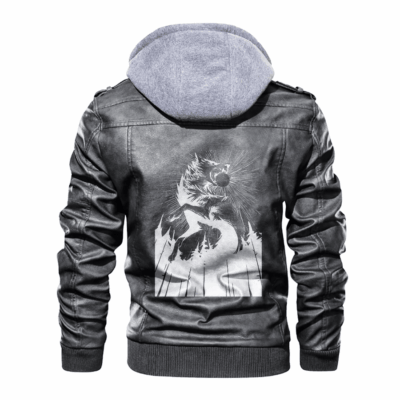 Ligerking - Viking Skoll and Sun Leather Jacket A35