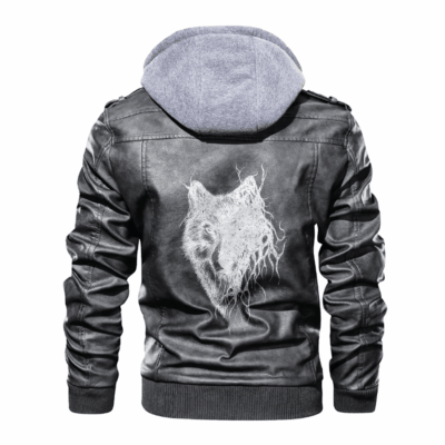 Ligerking - Viking Wolf Brush Leather Jacket A35