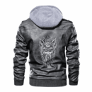 Ligerking - Viking Odin Guninn and Muninn Leather Jacket A35