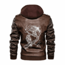 Ligerking - Viking Ravena dn Vegvisir Leather Jacket A35
