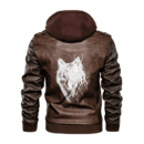 Ligerking - Viking Wolf Brush Leather Jacket A35