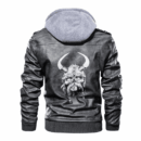 Ligerking - Viking Skull Warrior Leather Jacket A35