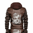Ligerking - Viking Raven and Arrow Leather Jacket A35