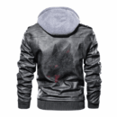 Ligerking - Viking Wolf Red Eye Leather Jacket A35