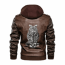 Ligerking - Viking Owl Celtic Carry Key Leather Jacket A35