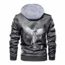 Ligerking - Viking Valkyrie and Raven Leather Jacket A35