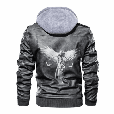 Ligerking - Viking Valkyrie and Raven Leather Jacket A35