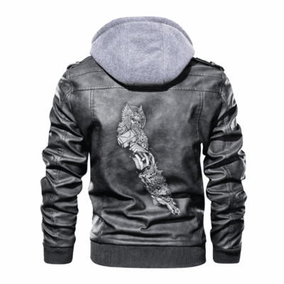 Ligerking - Viking Viking Fenrir and Thor Leather Jacket A35
