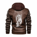 Ligerking - Viking Valkyrie Rune and Axes Leather Jacket A35