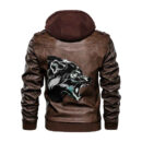 Ligerking - Viking Wolf Fenrir Black Leather Jacket A35
