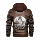Ligerking - Viking Viking Yggdrasil and Rune Leather Jacket A35