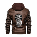 Ligerking - Viking Valkyria Helm of Awe Leather Jacket A35
