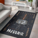 Ligerking Home Decor - Mjolnir of Thor and Rune Area Rug A35