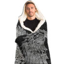 Ligerking Hooded Blanket - Raven Hugin and Munin of Asgard A35