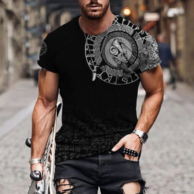 Ligerking Clothing - Viking Raven Special Tattoo T-Shirt