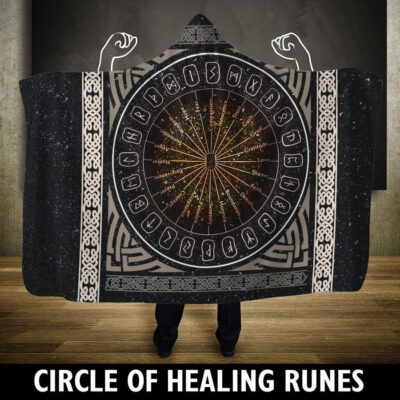 Ligerking Hooded Blanket - A Circle Of Healing Runes A7