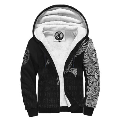 Ligerking The Raven of Odin Sherpa Hoodie A7
