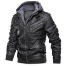 Ligerking - Red Moon Black Crow Gothic Animal Bird Spooky Forest Raven Leather Jacket A35