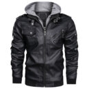 Ligerking - Valknut Zipper Leather Jacket A35