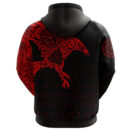 Ligerking Raven Odin Red Tattoo All-Over Print Zip Hoodie A7