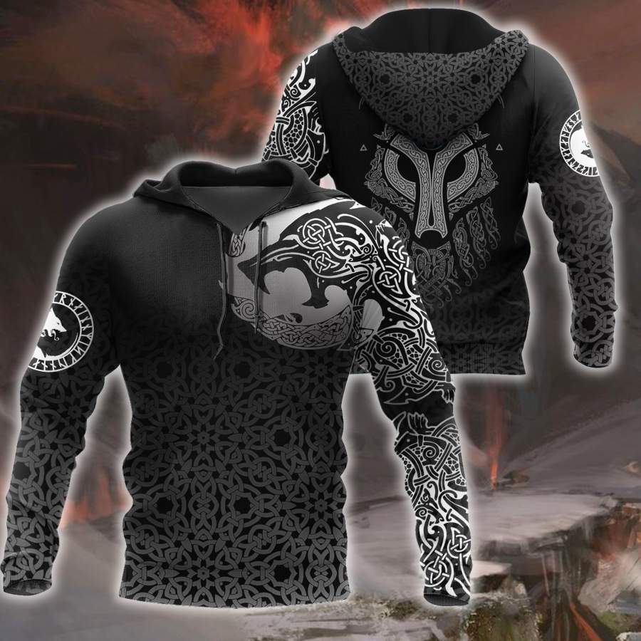 Ligerking Clothing - Celtic Viking Wolf Hoodie