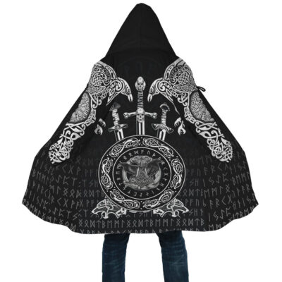 Ligerking Cloak - Huginn and Muniin With Mjolnir A27