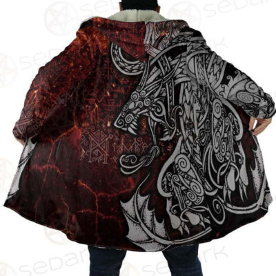 Ligerking Clothing - Viking Dragon Fleece Hoodie Coat Cloak