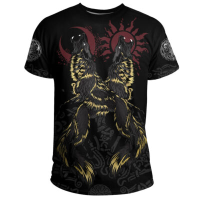 Ligerking T-Shirt The Wolves Skoll and Hati A7