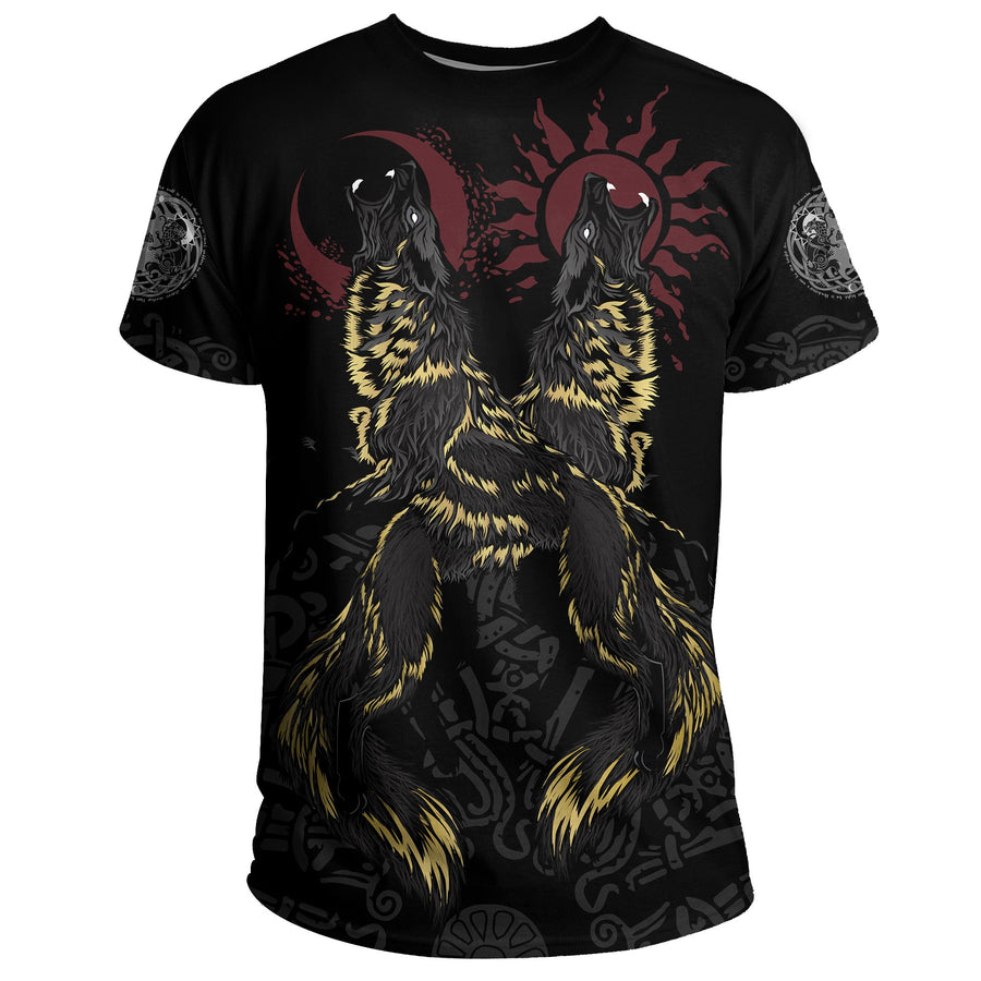 Ligerking T-Shirt The Wolves Skoll and Hati A7